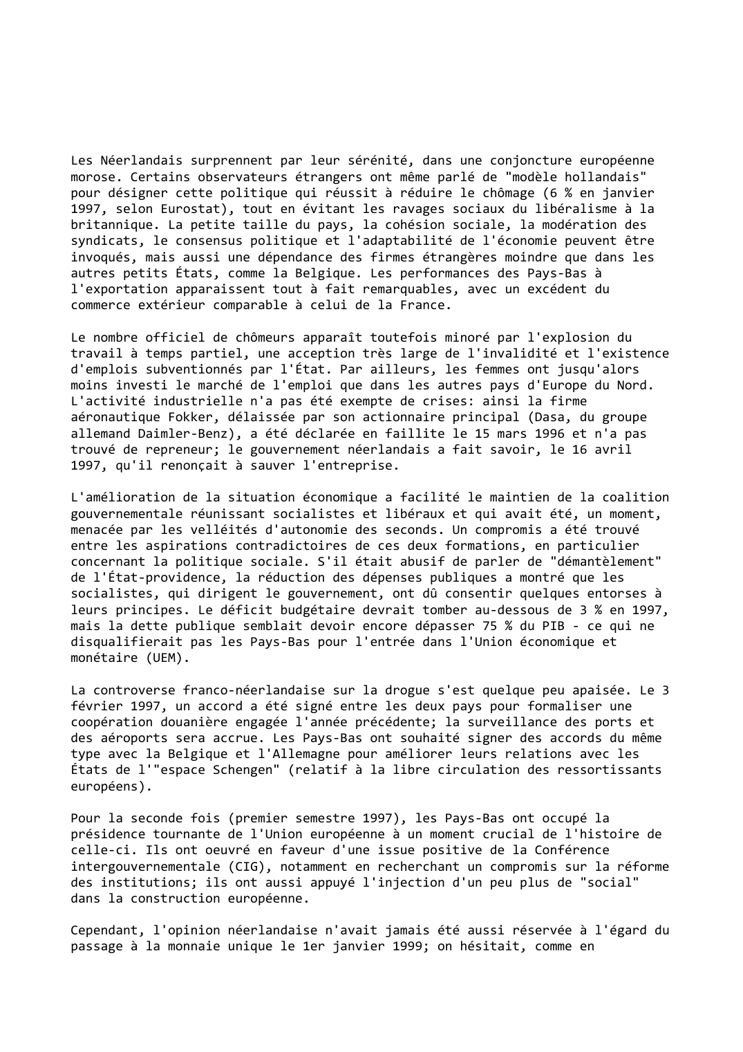 Prévisualisation du document Pays-Bas (1996-1997)