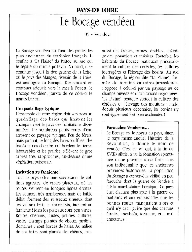Prévisualisation du document PAYS-DE-LOIRE Le Bocage vendéen.