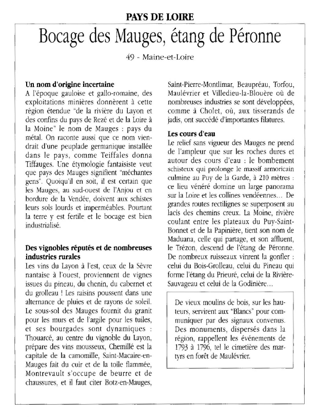 Prévisualisation du document PAYS DE LOIREBocage des Mauges, étang de Péronne.