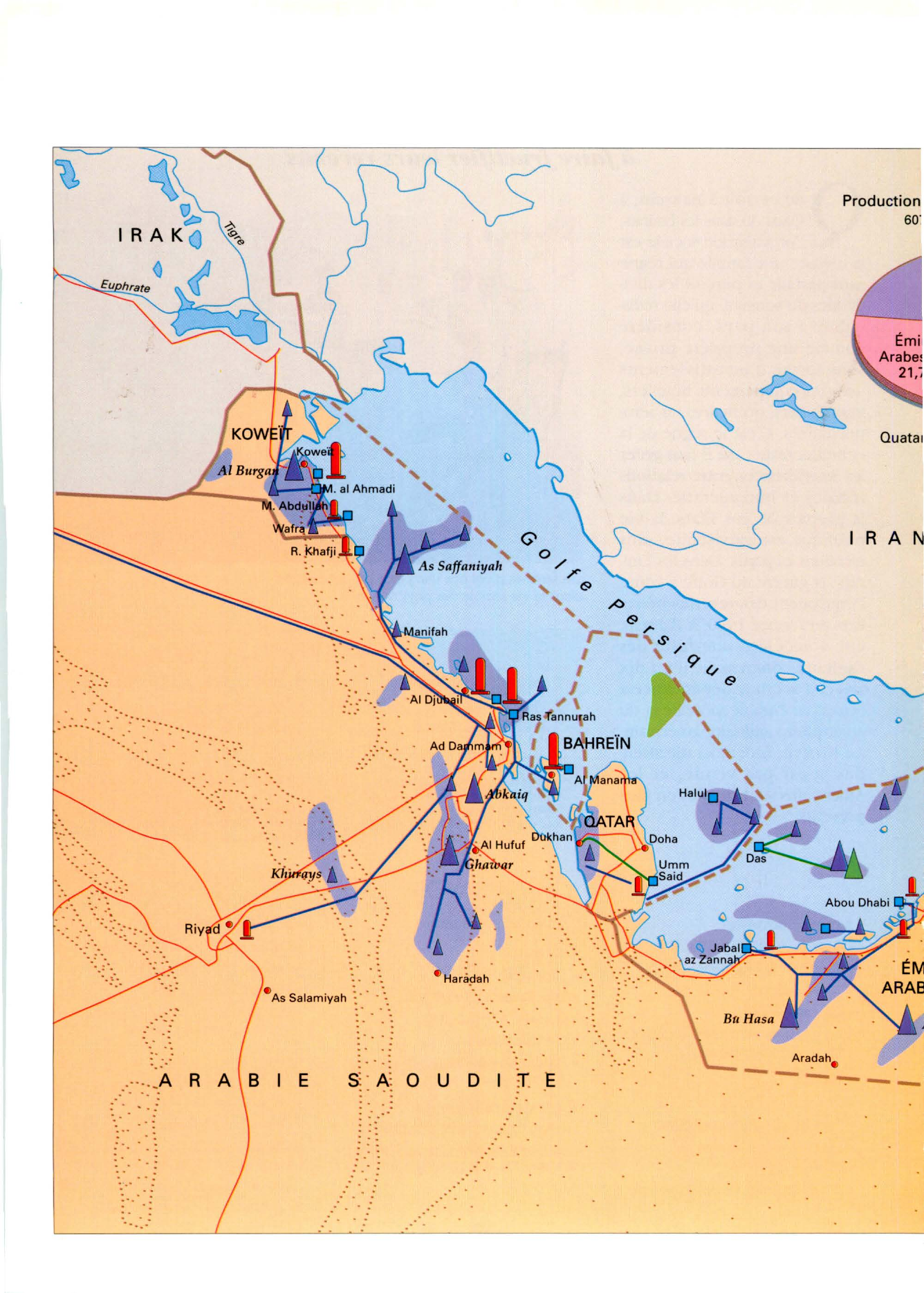 Prévisualisation du document Pays du Golfe (carte, ressources, économie, politique) ?
