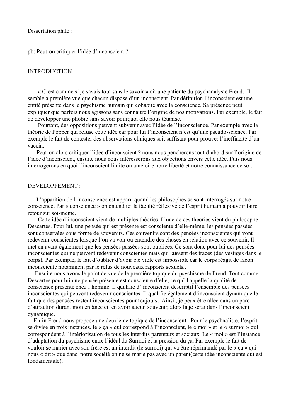 Prévisualisation du document pb: Peut-on critiquer l’idée d’inconscient ?