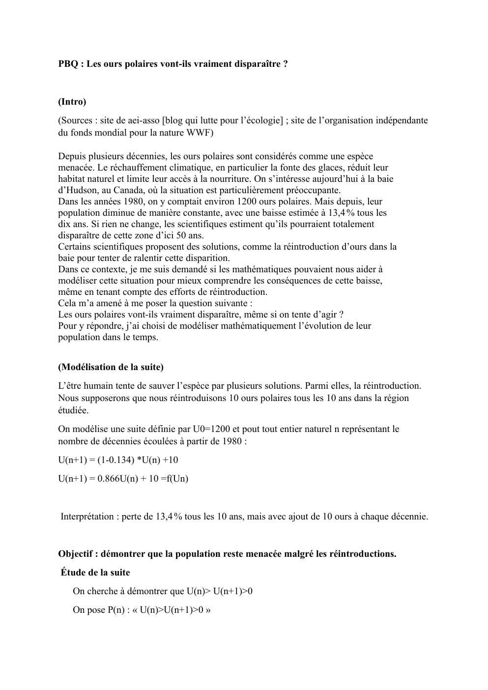 Prévisualisation du document PBQ : Les ours polaires vont-ils vraiment disparaître ?