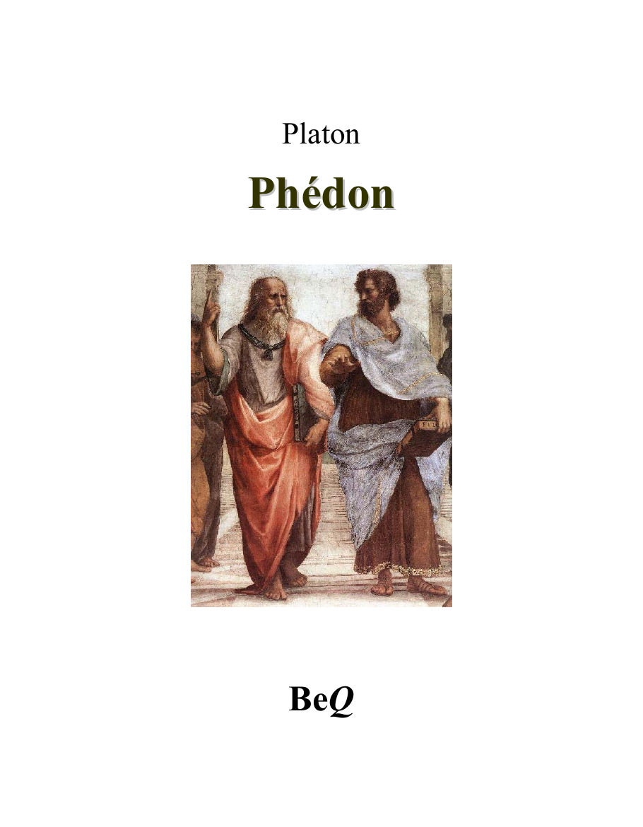 Prévisualisation du document Platon et le "Phédon"