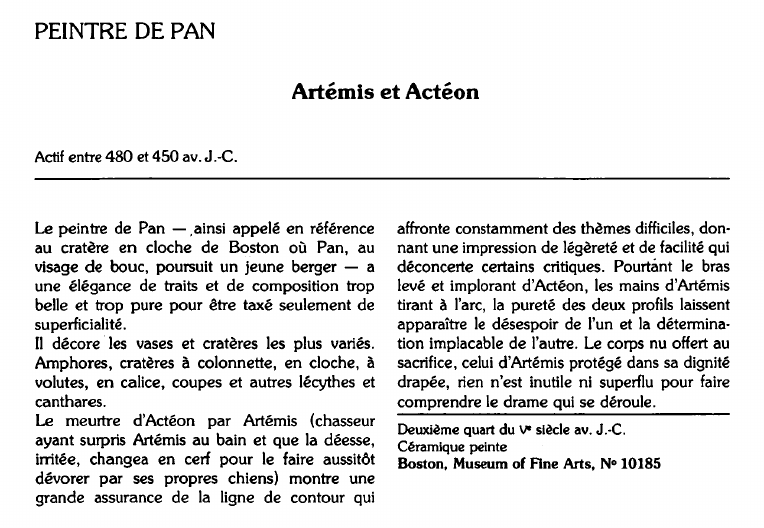 Prévisualisation du document PEINTRE DE PAN:Artémis et Actéon.
