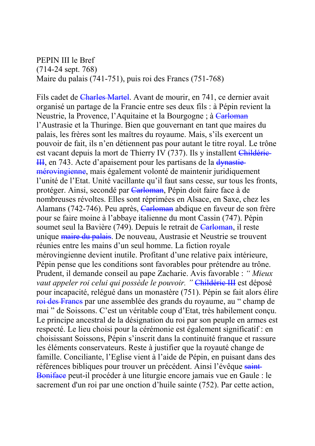 Prévisualisation du document PEPIN III le Bref (714-24 sept.