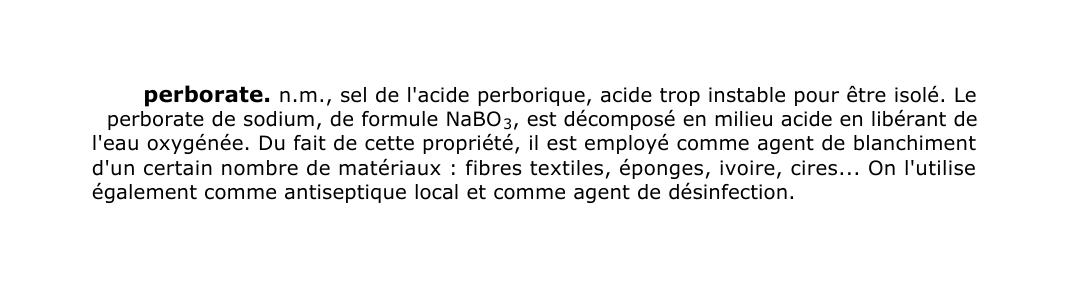 Prévisualisation du document perborate.