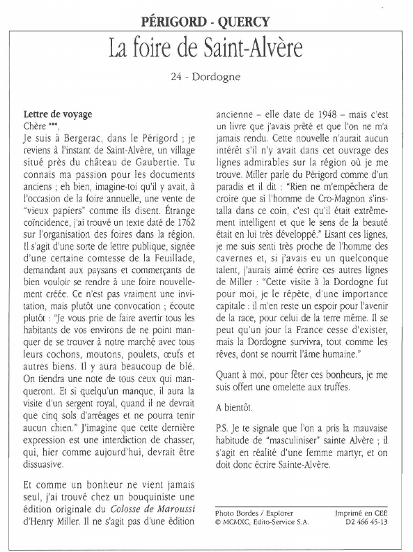 Prévisualisation du document PÉRIGORD -La foire de Saint-Alvère.