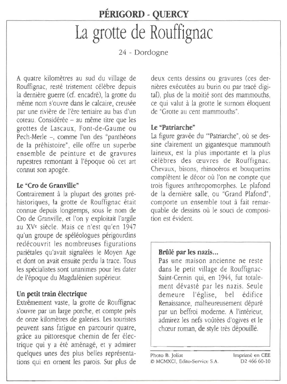 Prévisualisation du document PÉRIGORD -La grotte de Rouffignac.