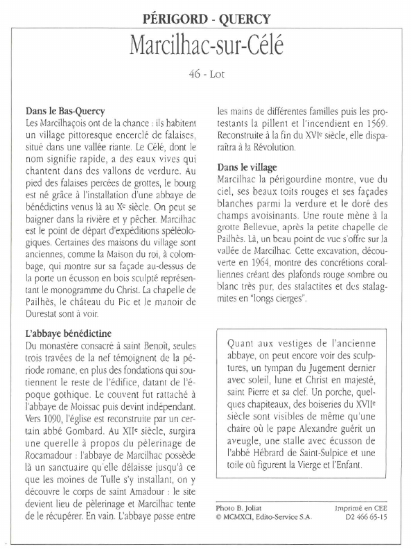 Prévisualisation du document PÉRIGORD -Marcilhac-sur-Célé.
