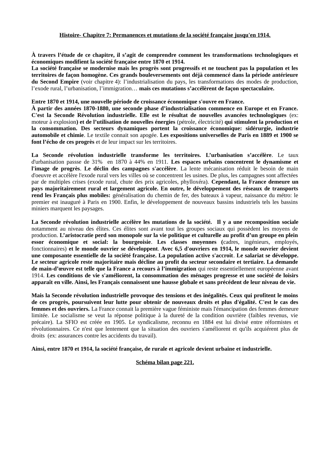 Prévisualisation du document Permanences et mutations de la société française jusqu'en 1914