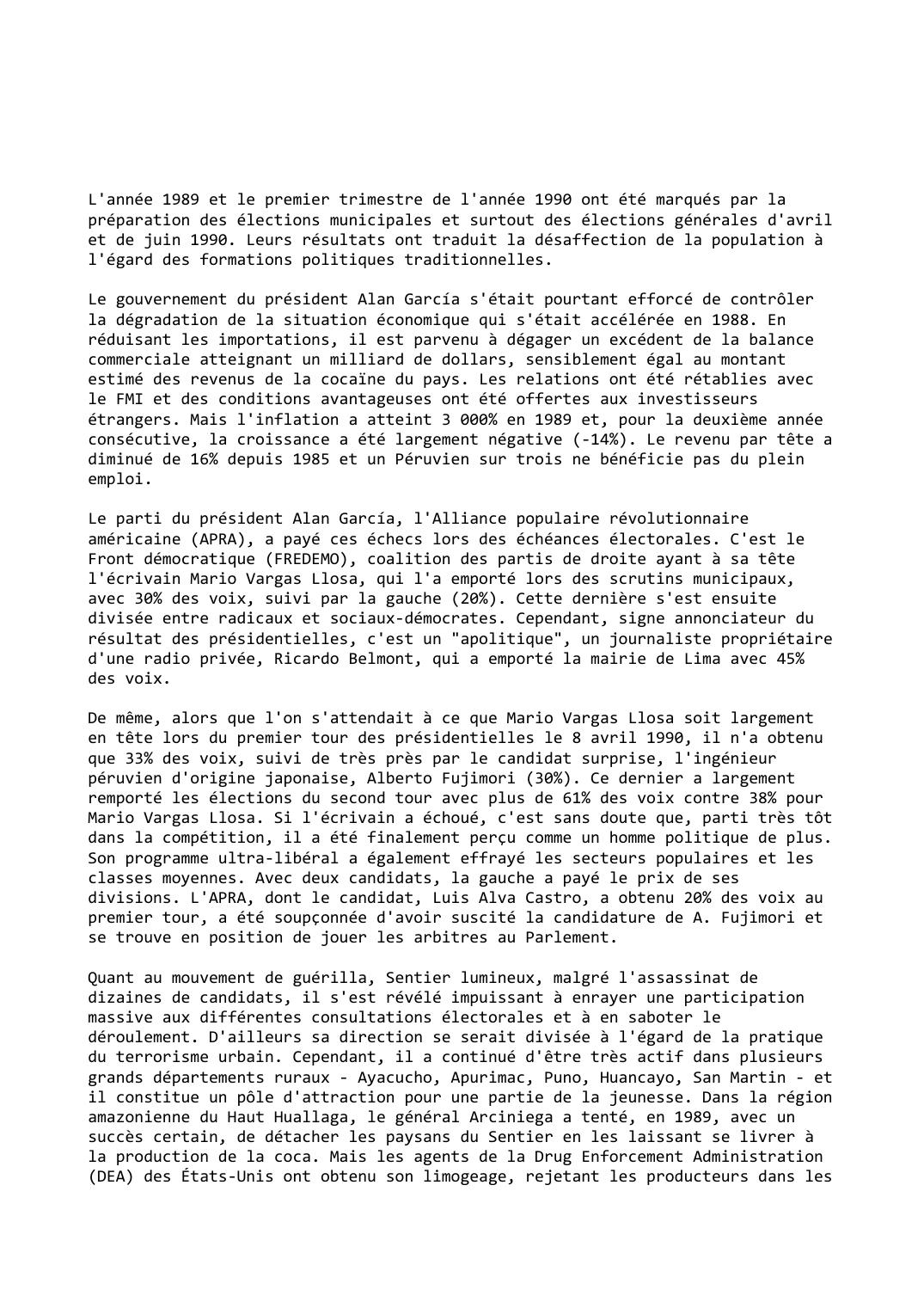 Prévisualisation du document Pérou (1989-1990)