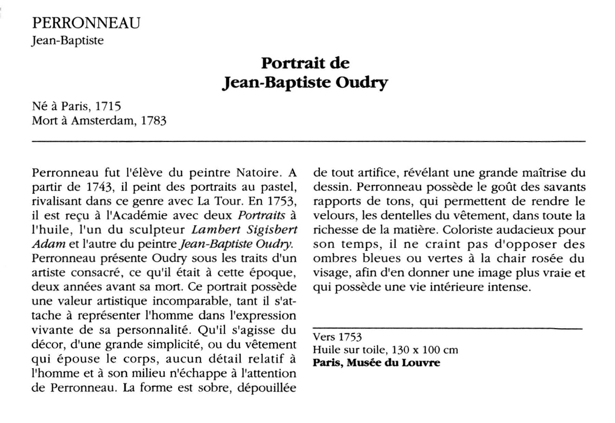 Prévisualisation du document PERRONNEAU Jean-Baptiste : Portrait de Jean-Baptiste Oudry