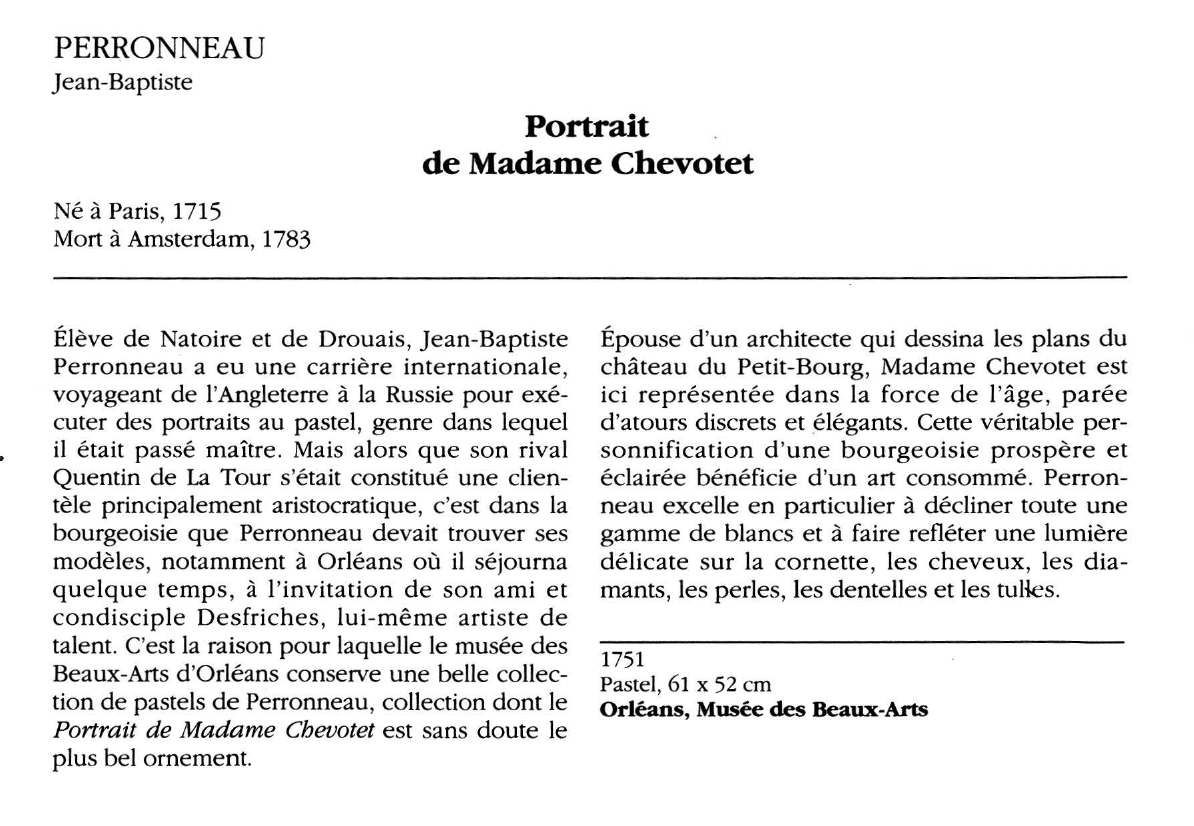 Prévisualisation du document PERRONNEAU Jean-Baptiste : Portrait de Madame Chevotet