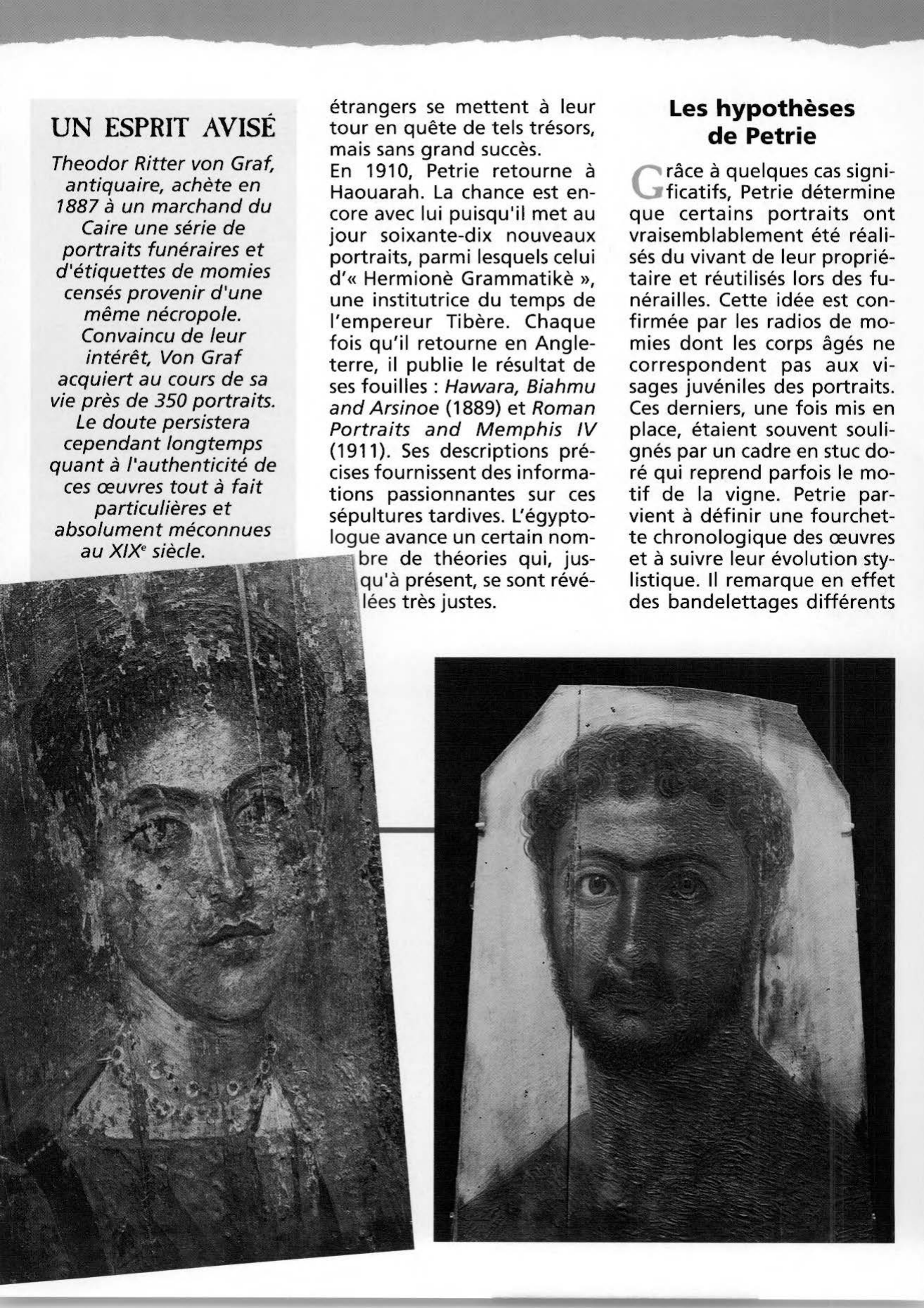 Prévisualisation du document Petrie découvre les portraits du Fayoum