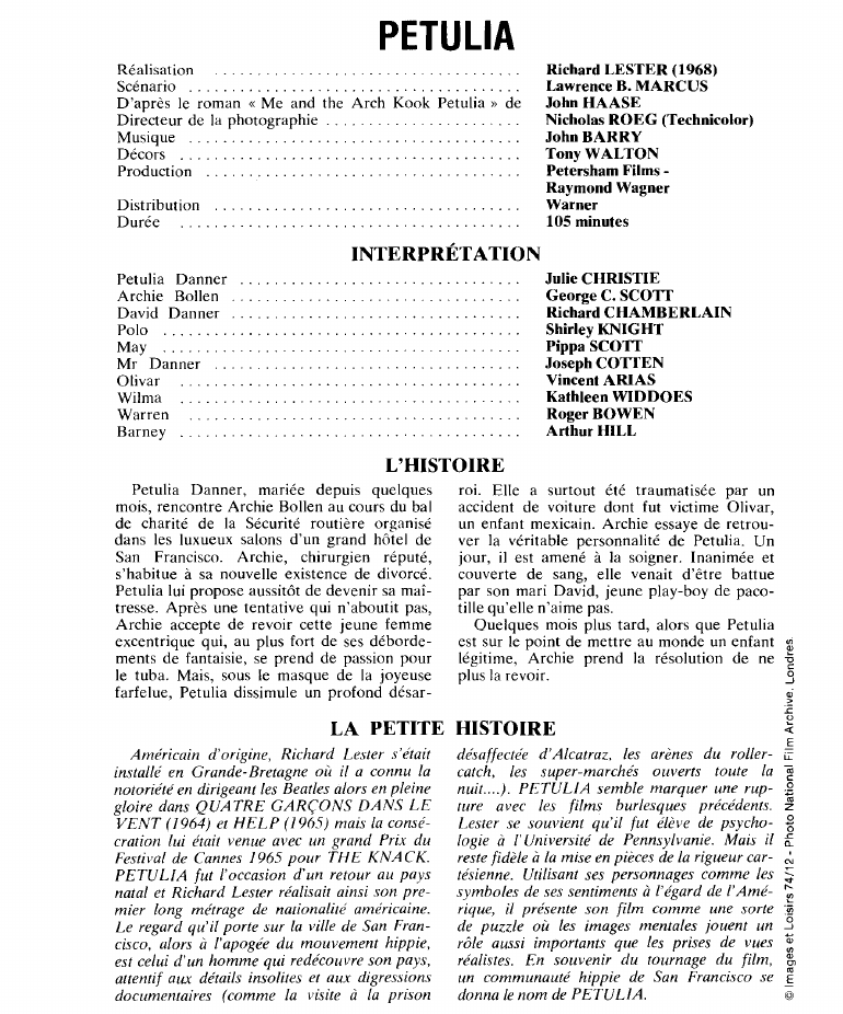 Prévisualisation du document PETULIA