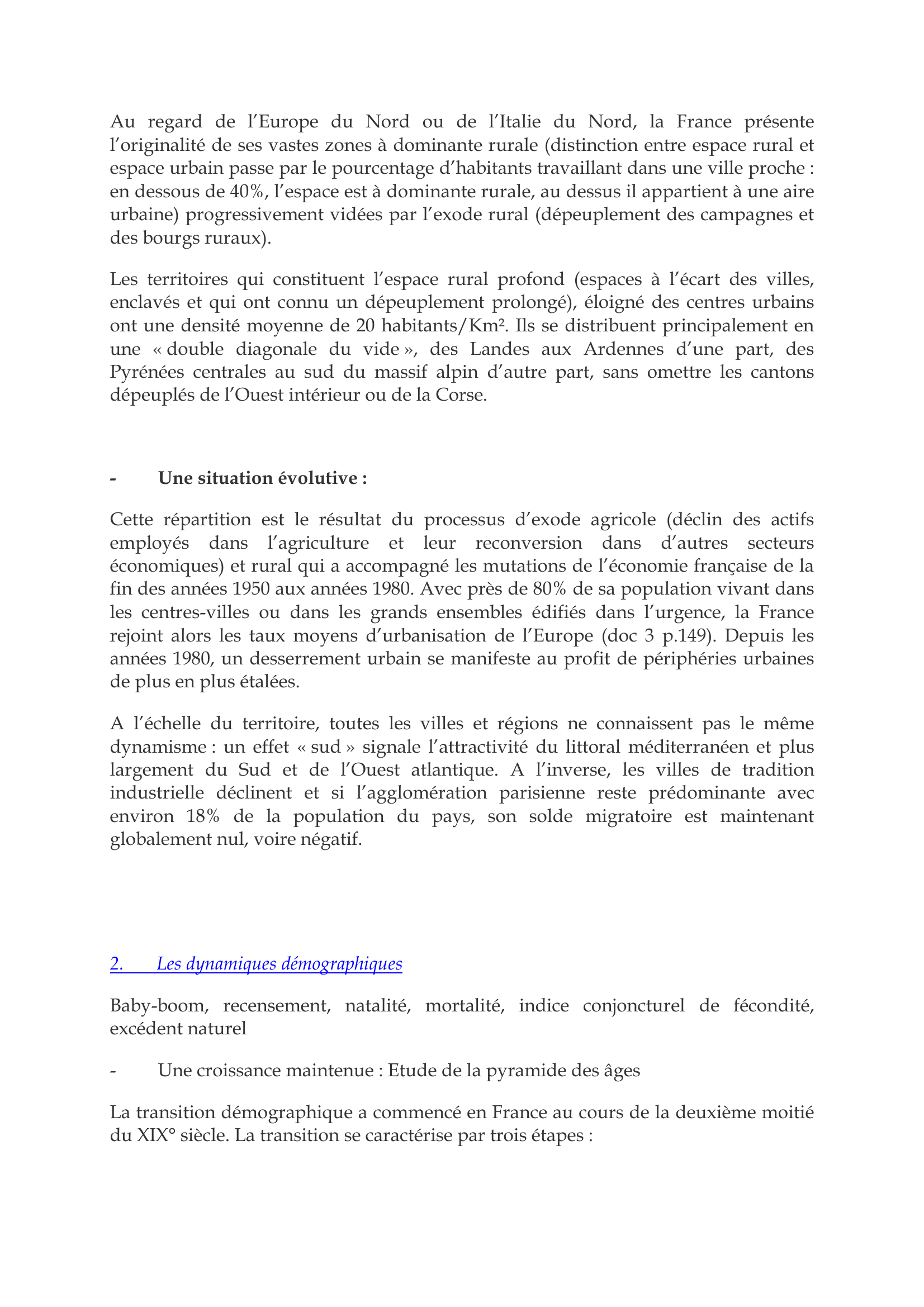 Prévisualisation du document Peuplement, réseaux et mobilités en France