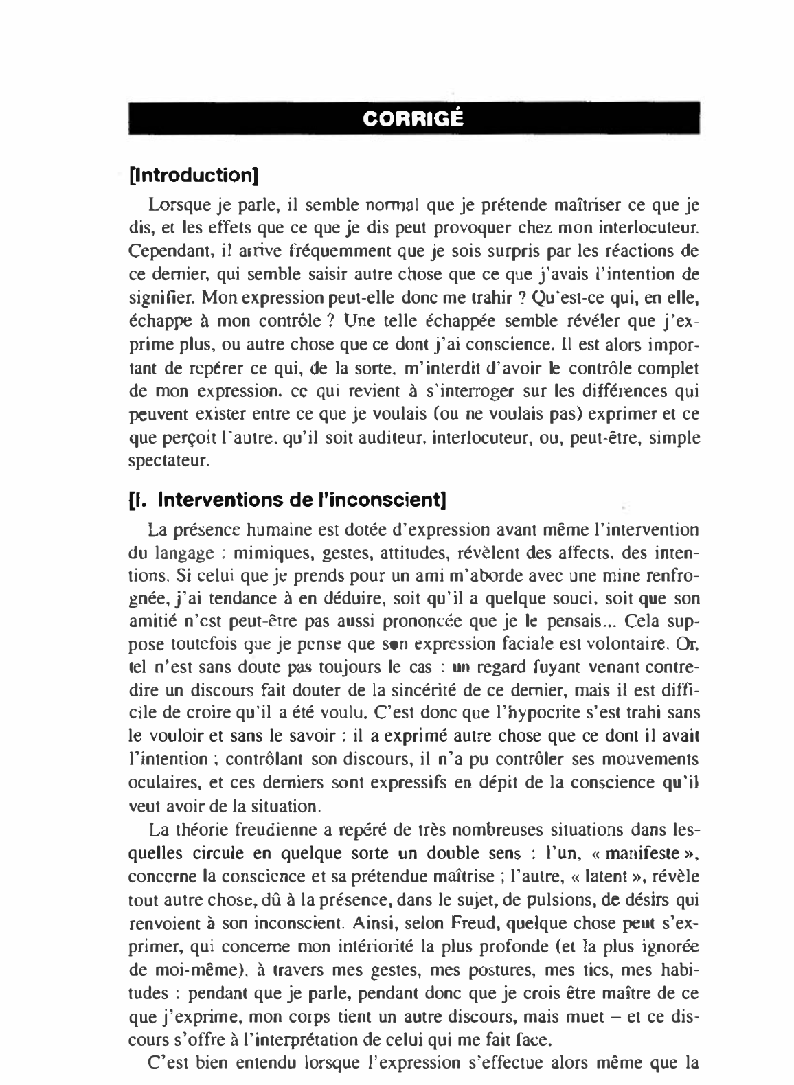 Prévisualisation du document Peut-on exprimer ce dont on n'a pas conscience ?