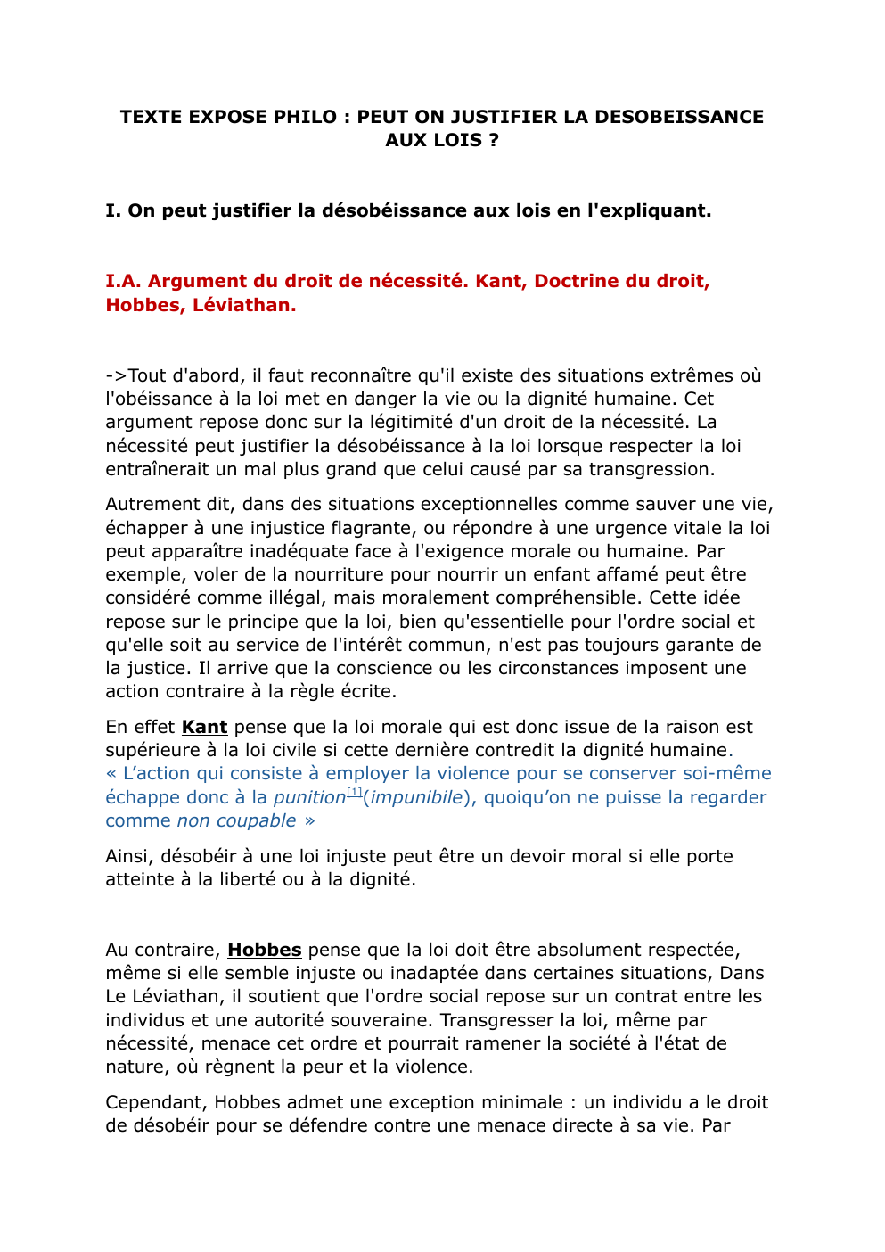 Prévisualisation du document Peut-on justifier la désobéissance aux lois ? (partie 1)