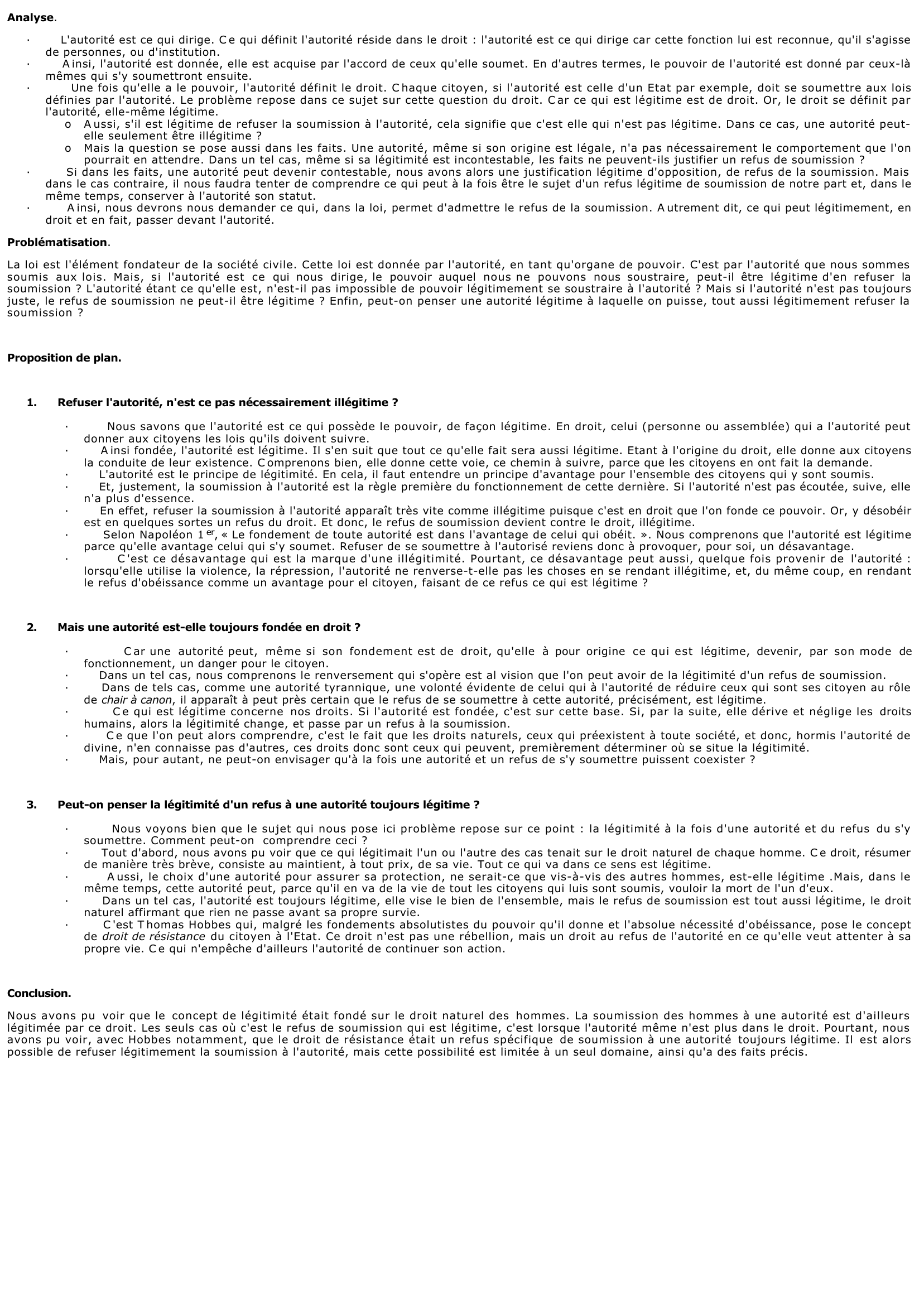 Prévisualisation du document Peut-on légitimement refuser de se soumettre à une autorité 	?