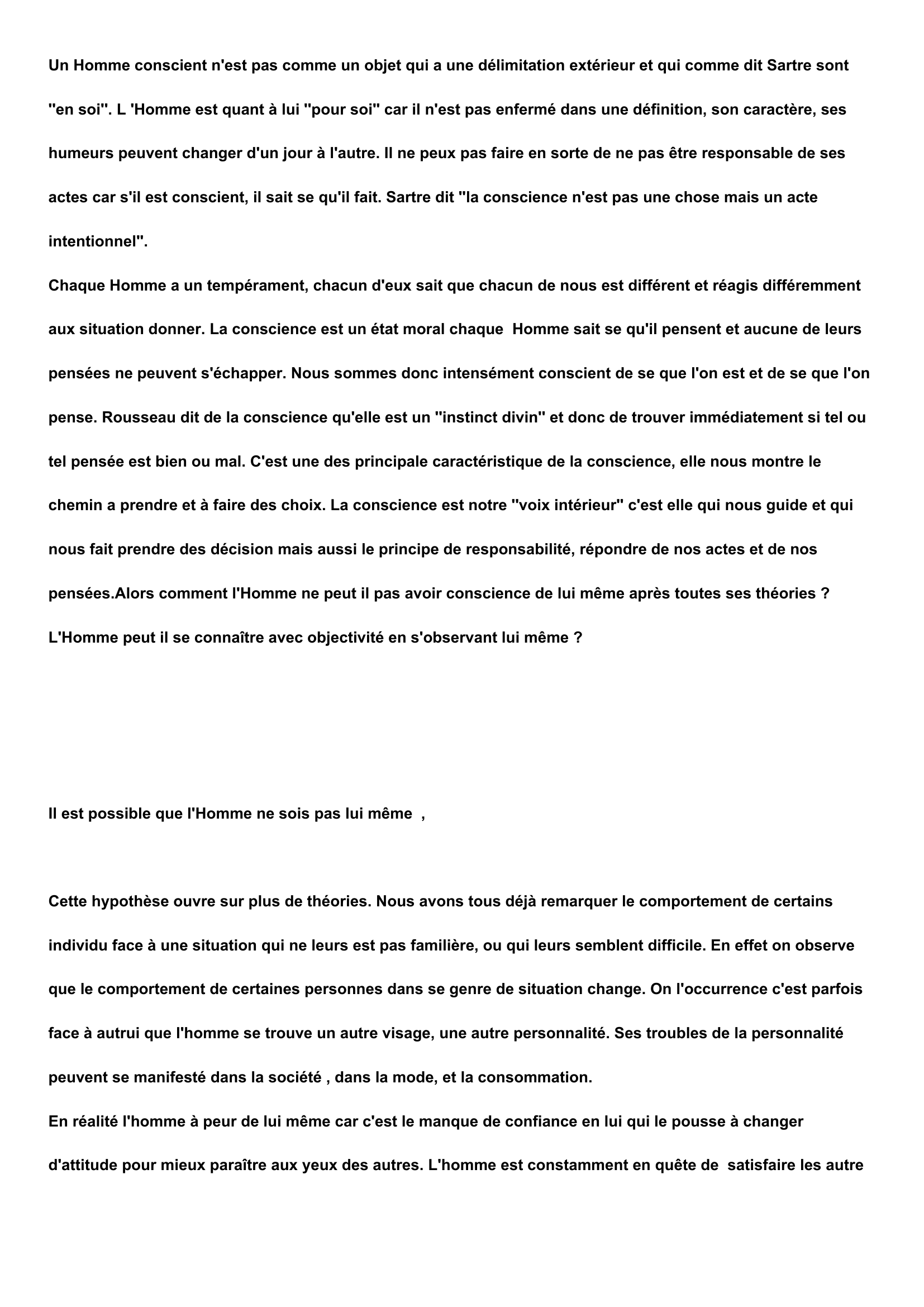 Prévisualisation du document Peut-on ne pas être soi-même ?