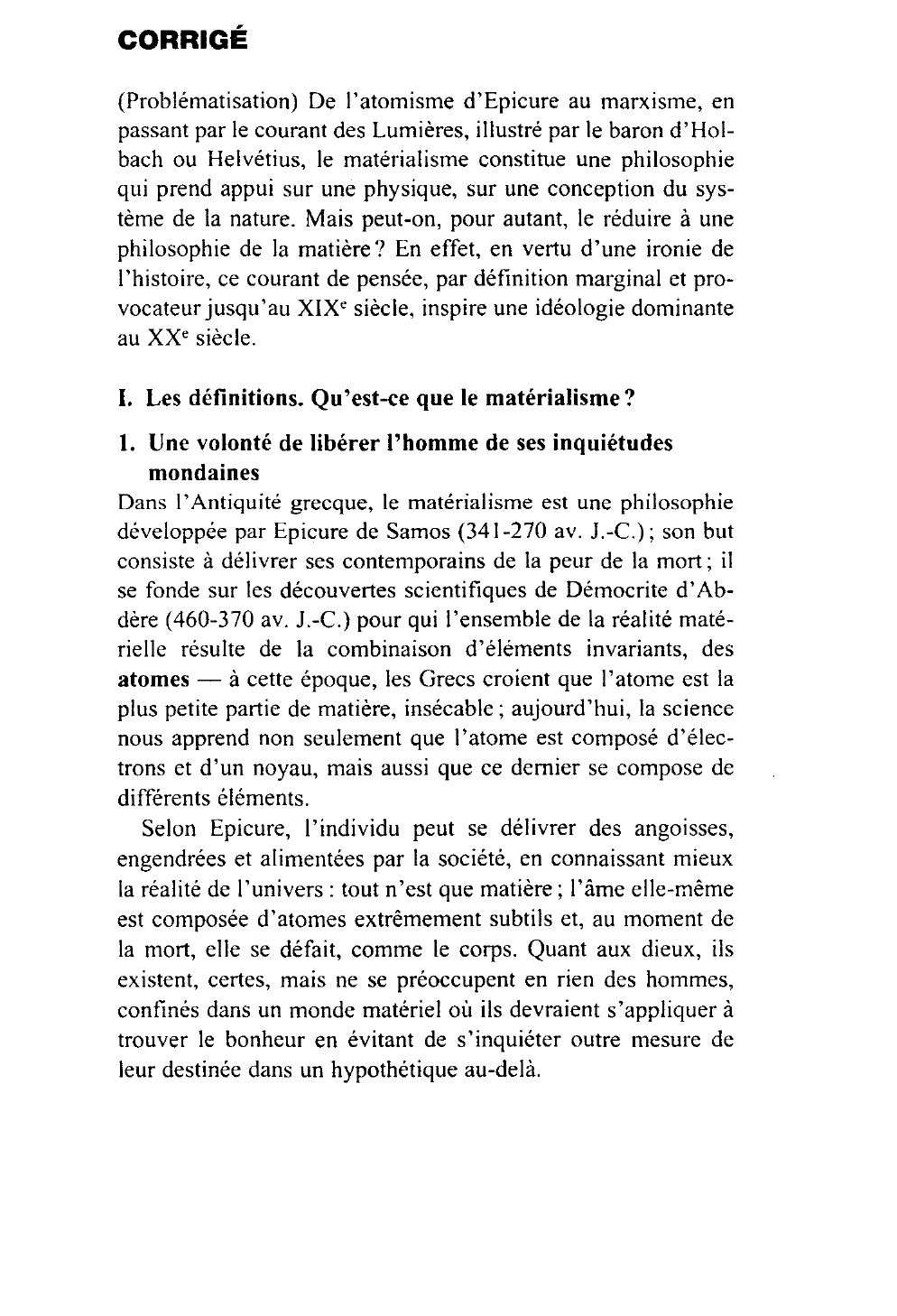 Prévisualisation du document peut-on, pour autant, réduire le matérialisme à une philosophie de la matière?