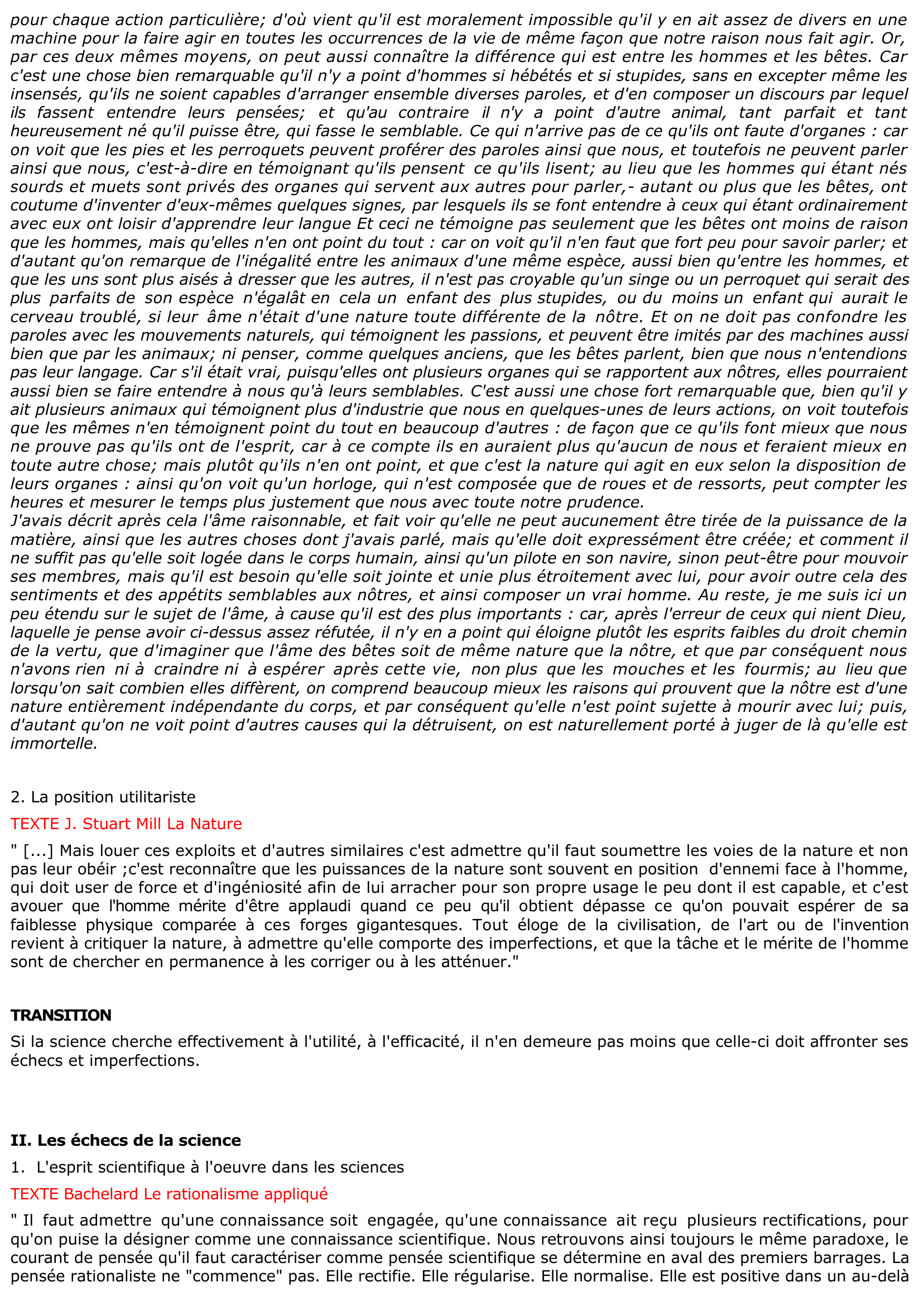 Prévisualisation du document Peut-on réduire la science à un ensemble de recettes qui réussissent toujours	?