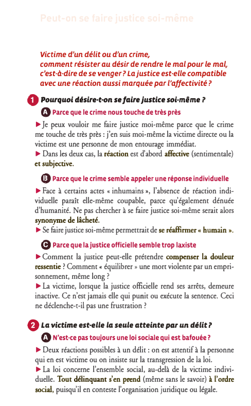 Prévisualisation du document Peut-on se faire justice soi-même
Victime d'un délit ou d'un crime,
comment résister au désir de rendre le mal pour...