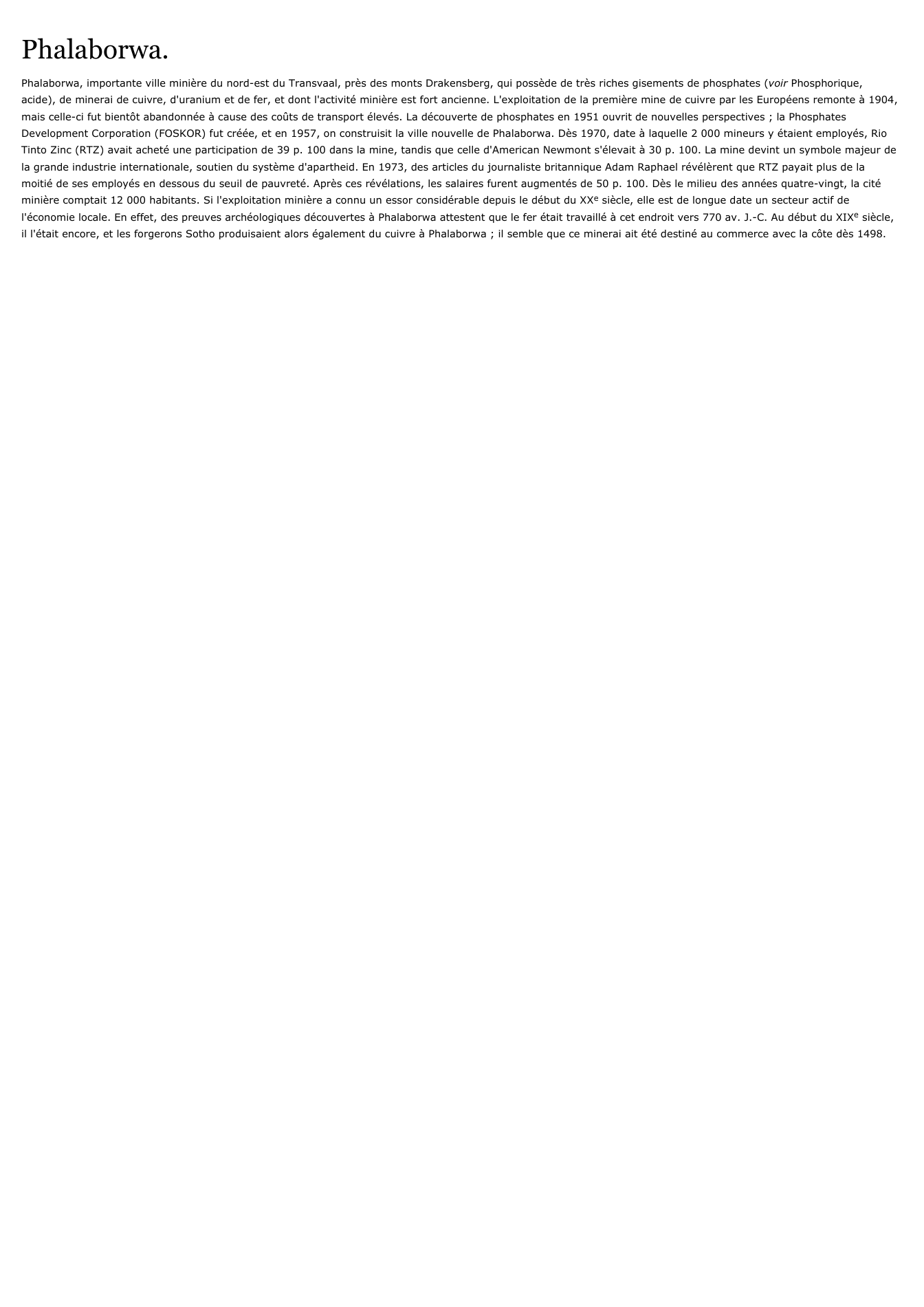 Prévisualisation du document Phalaborwa.