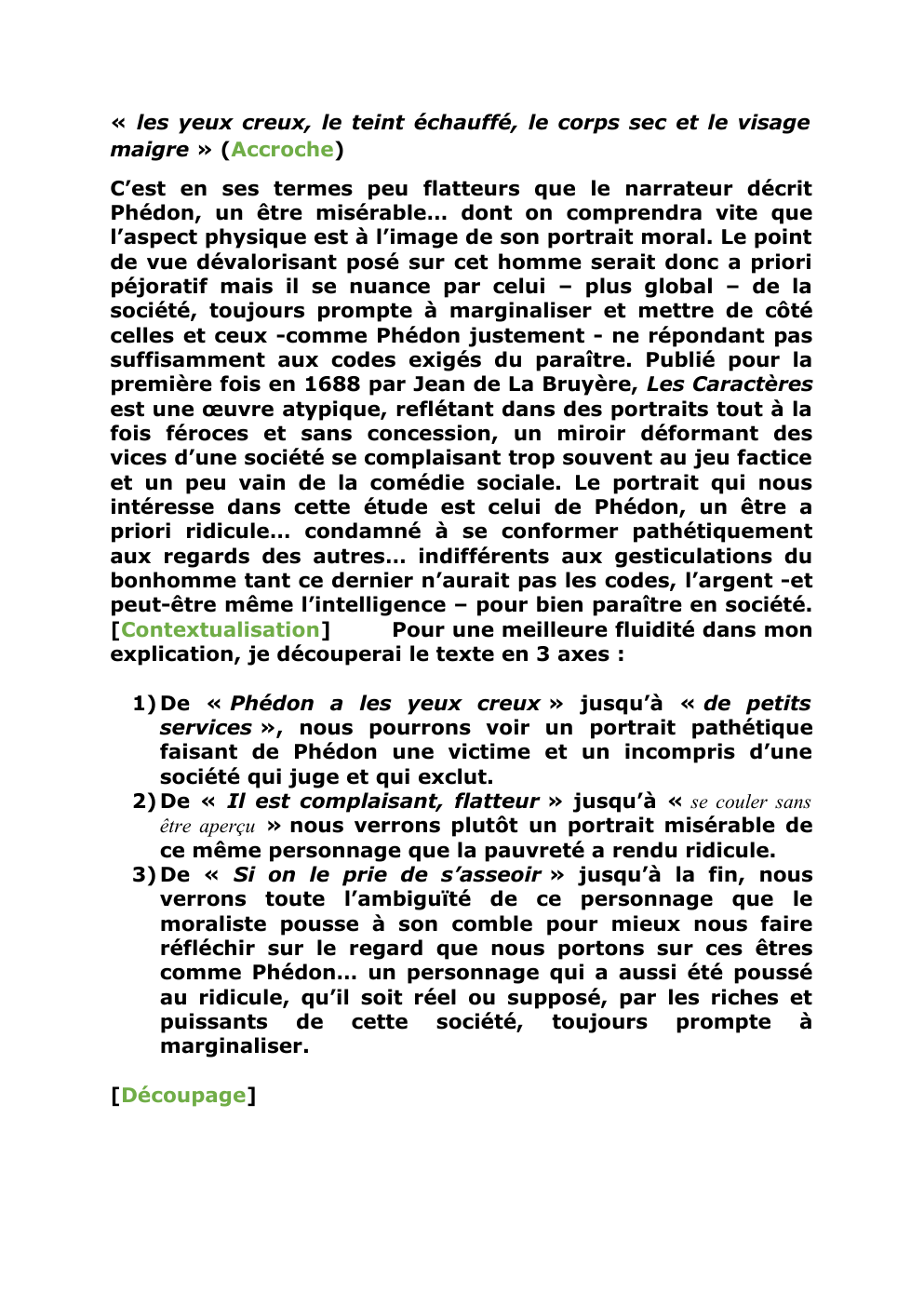 Prévisualisation du document Phédon: , La Bruyère (Caractères)