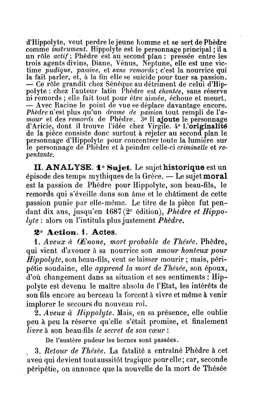 Prévisualisation du document PHEDRE DE JEAN RACINE (résumé et critique)