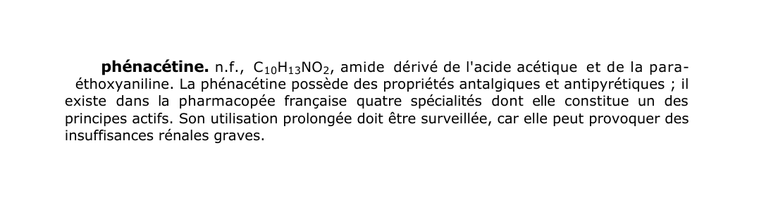 Prévisualisation du document phénacétine.