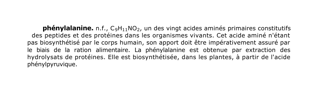 Prévisualisation du document phénylalanine.