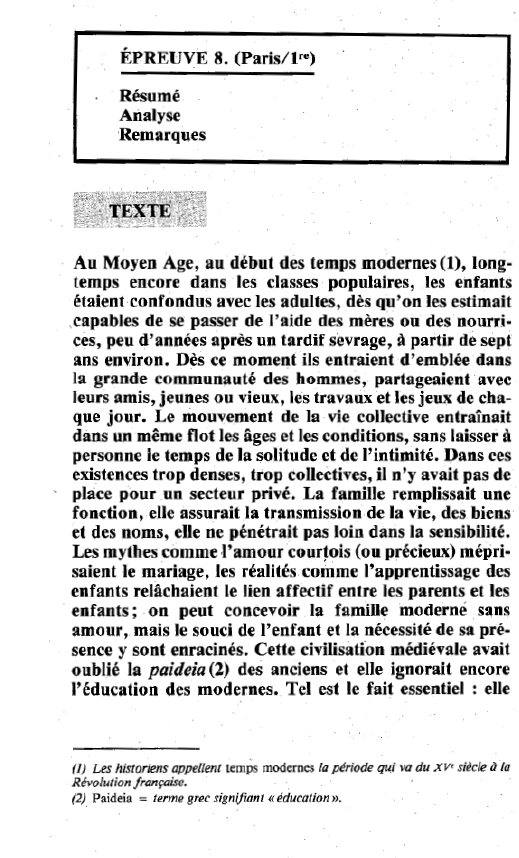 Prévisualisation du document Philippe ARIES, L'Enfant et la vie familiale sous l'Ancien Régime, 1973.