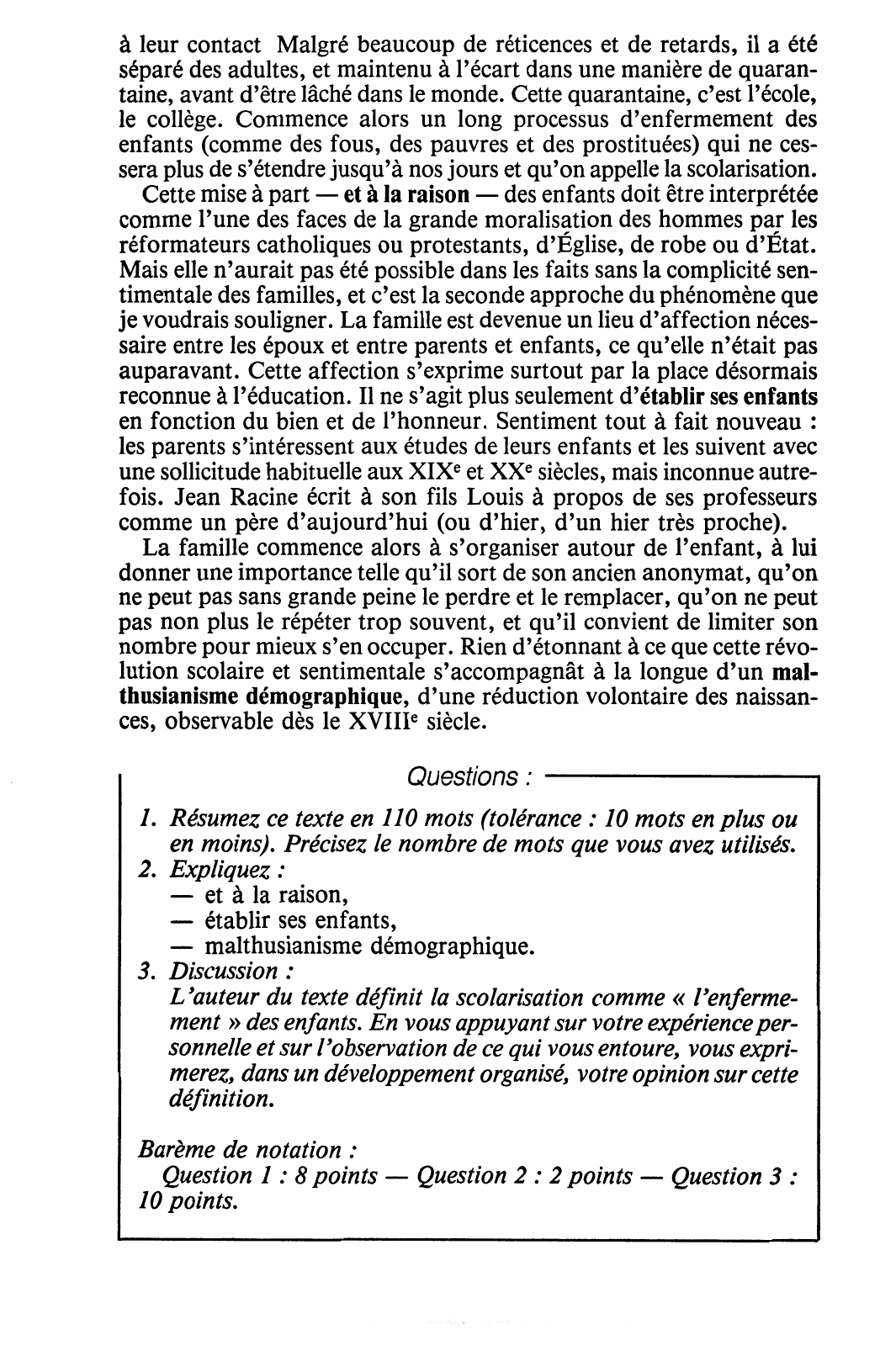 Prévisualisation du document Philippe ARIÈS, L'enfant et la vie familiale sous l'Ancien Régime