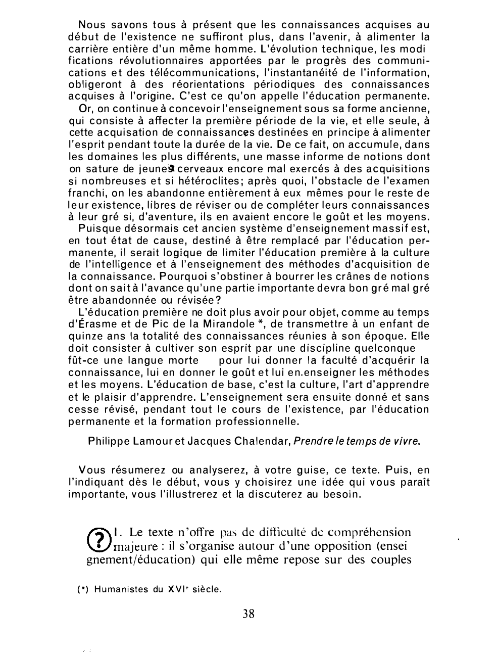 Prévisualisation du document Philippe Lamour et Jacques Chalendar, Prendre le temps de vivre.