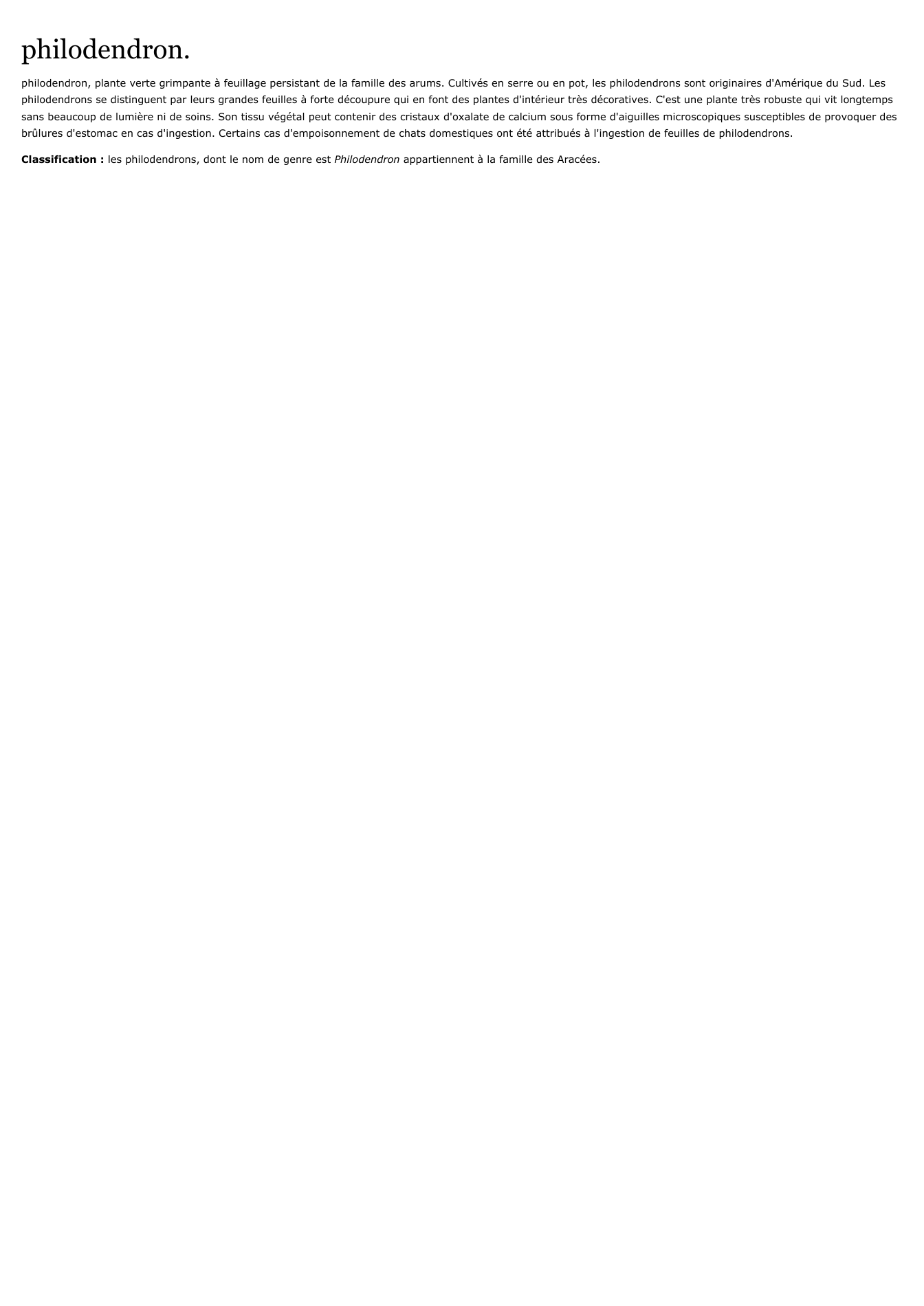 Prévisualisation du document philodendron.