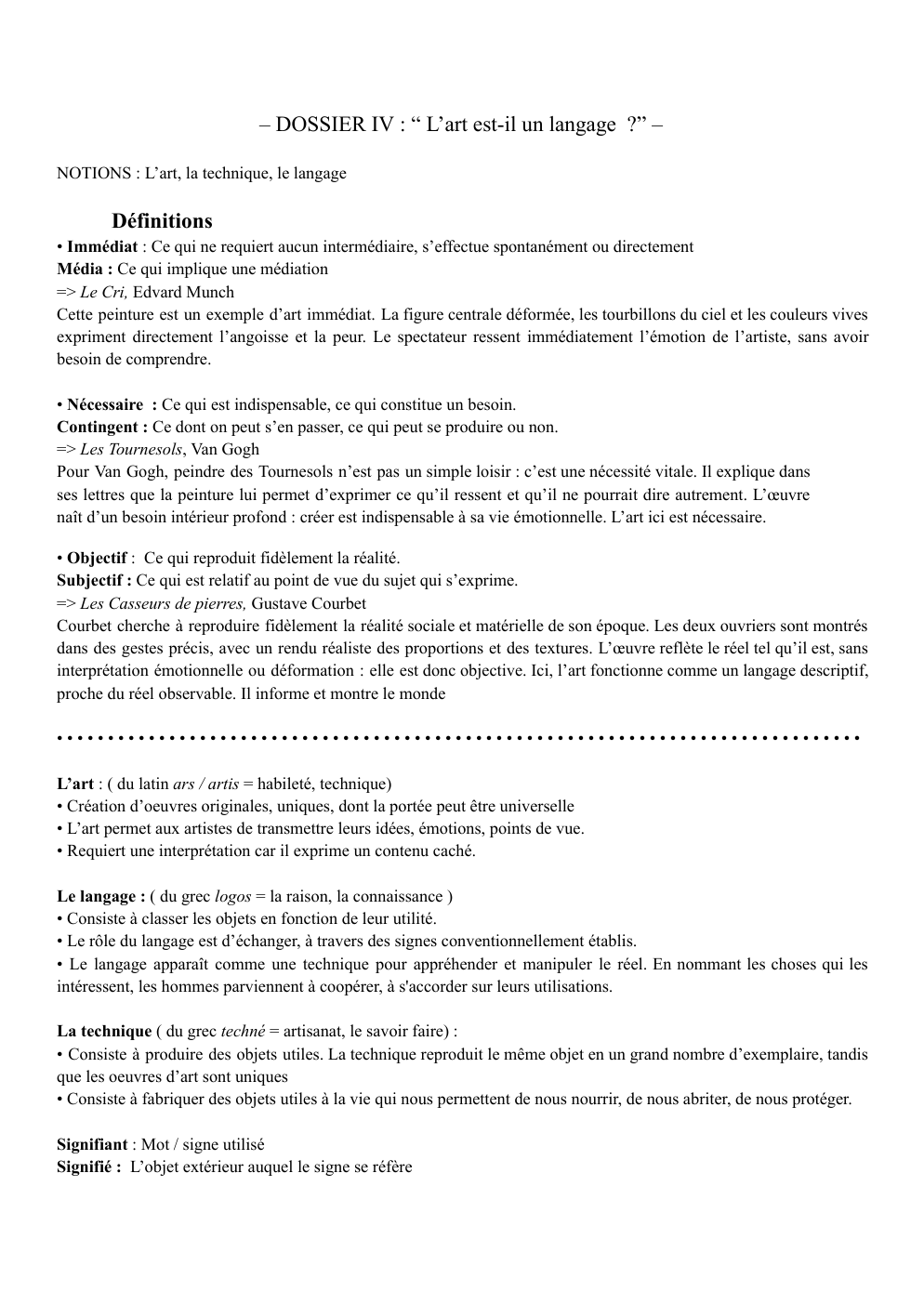Prévisualisation du document PHILOSOPHIE - Art