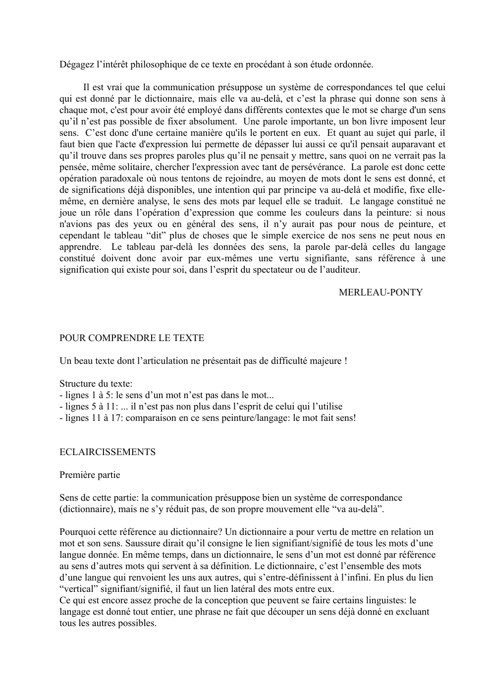 Prévisualisation du document Philosophie de Merleau Ponty