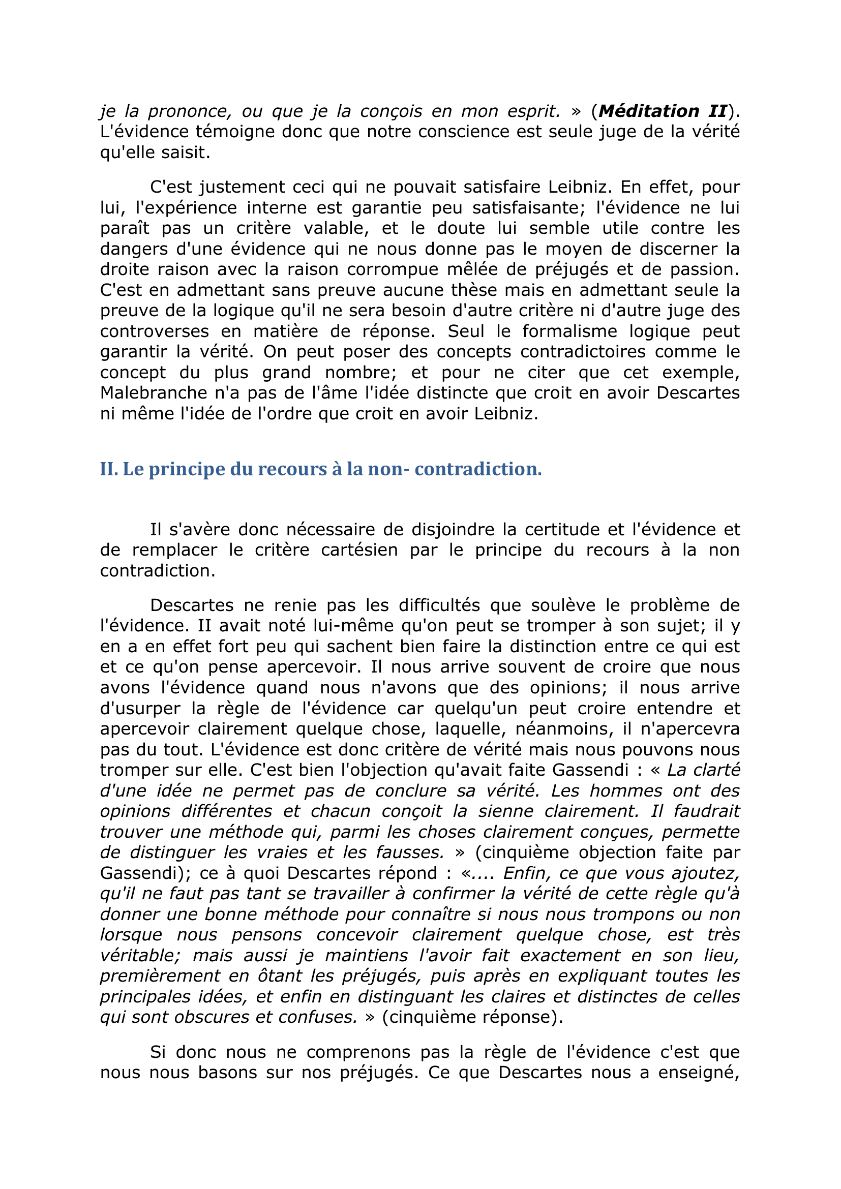 Prévisualisation du document Philosophie : la notion d'évidence chez Descartes et Leibniz   Introduction