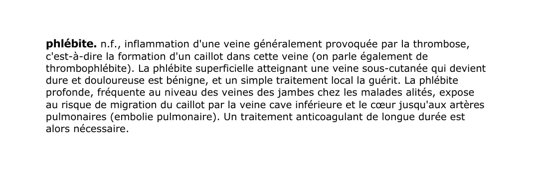 Prévisualisation du document phlébite.