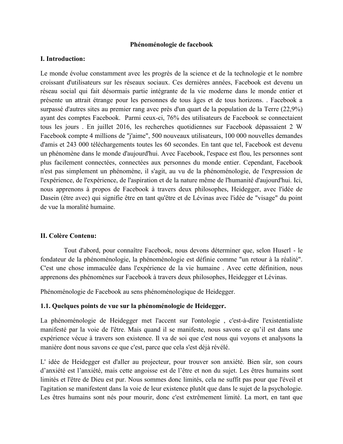 Prévisualisation du document Phénoménologie de facebookI.
