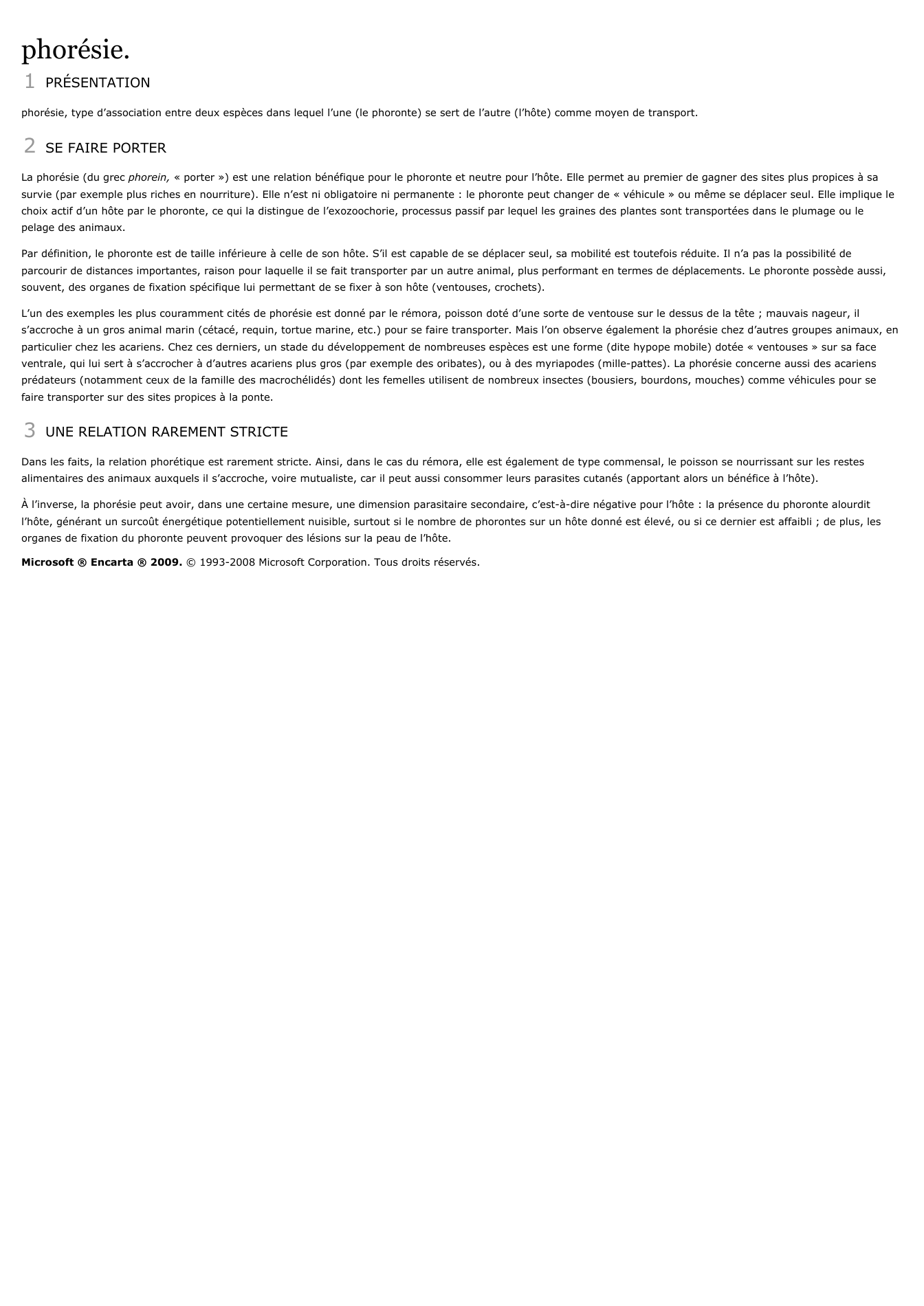 Prévisualisation du document phorésie