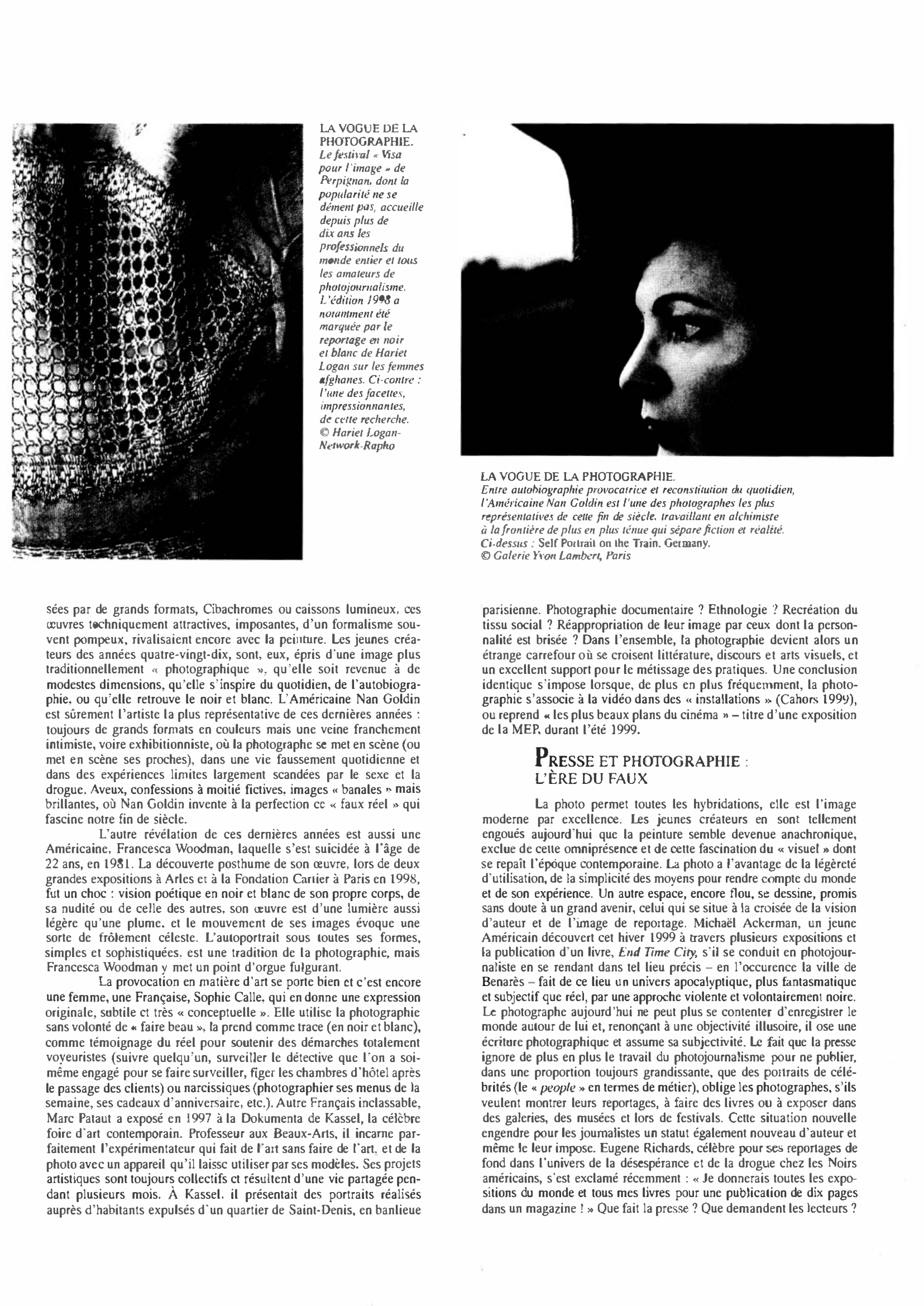 Prévisualisation du document Photographie de 1995 à 1999 : Histoire