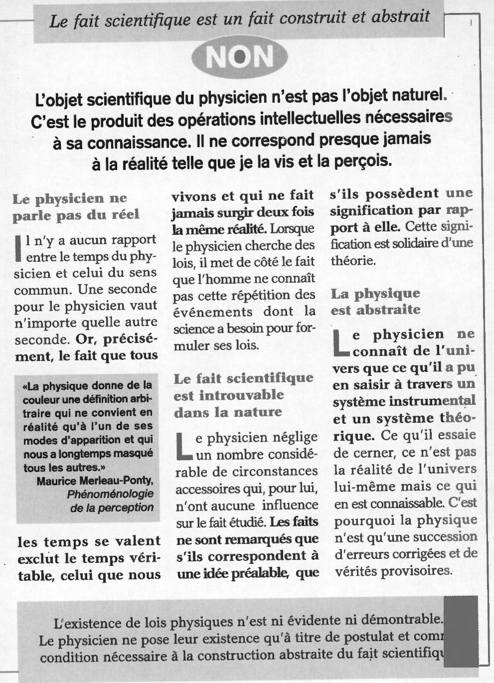 Prévisualisation du document Physique et réalité