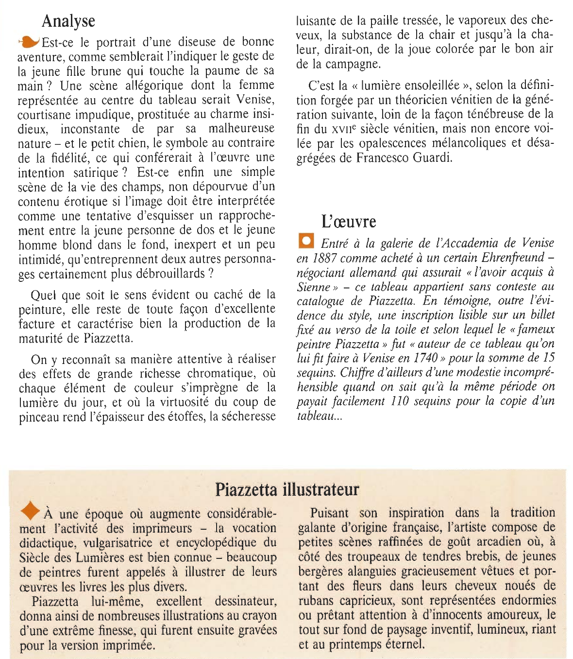 Prévisualisation du document PIAZZETTA Giovanni Battista : LA DEVINERESSE