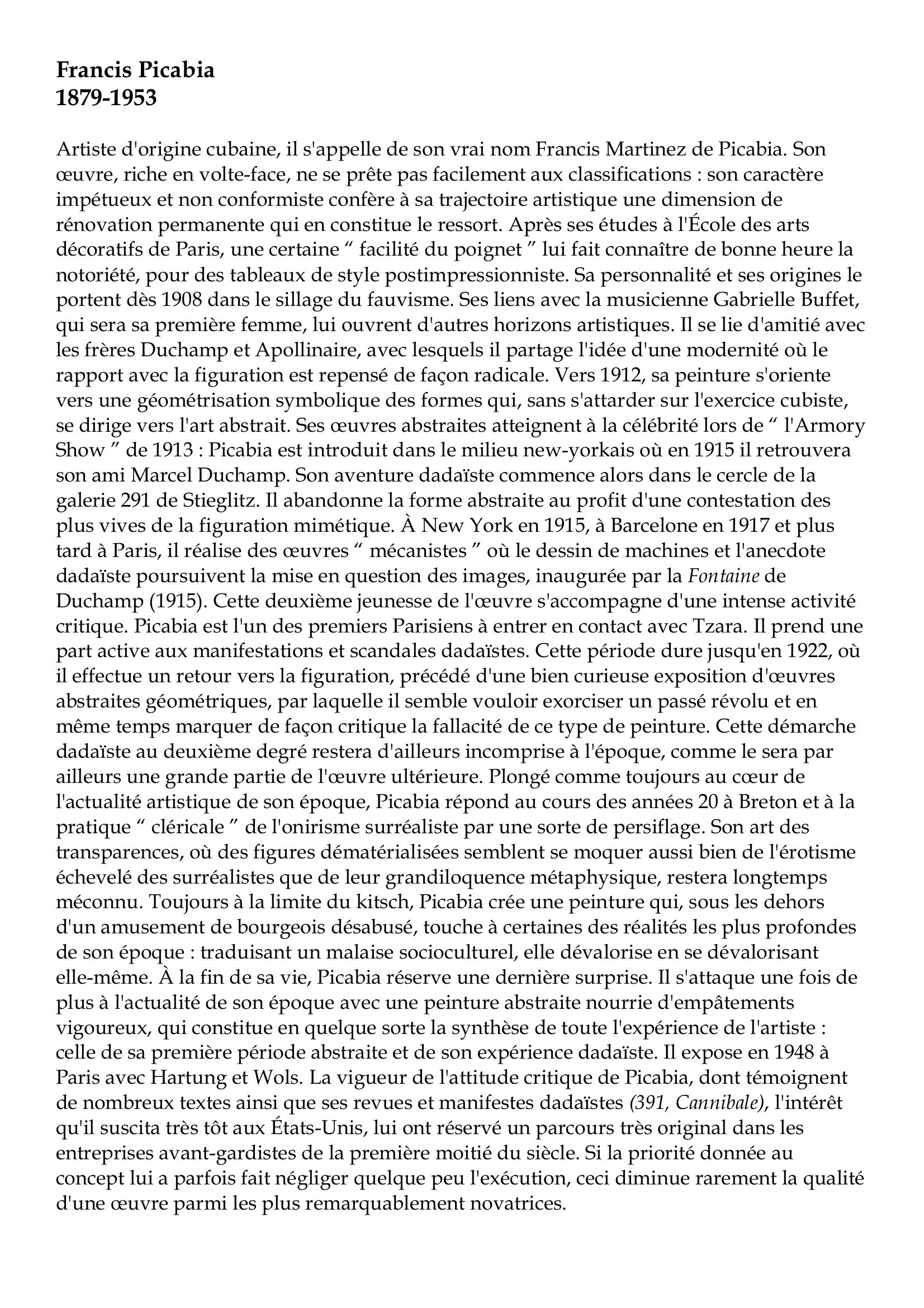 Prévisualisation du document PICABIA (Francis)