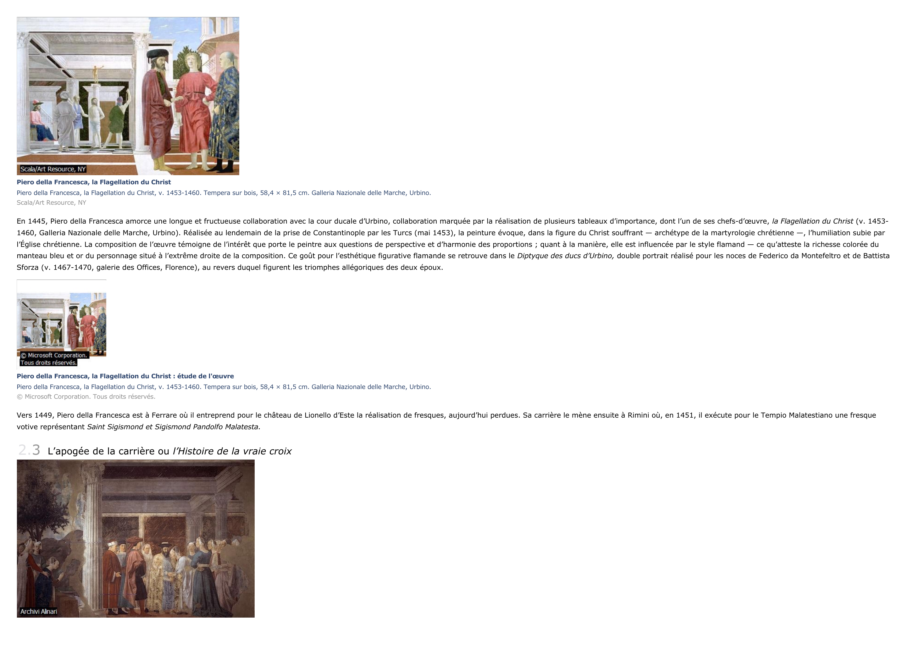 Prévisualisation du document Piero della Francesca - beaux-arts.