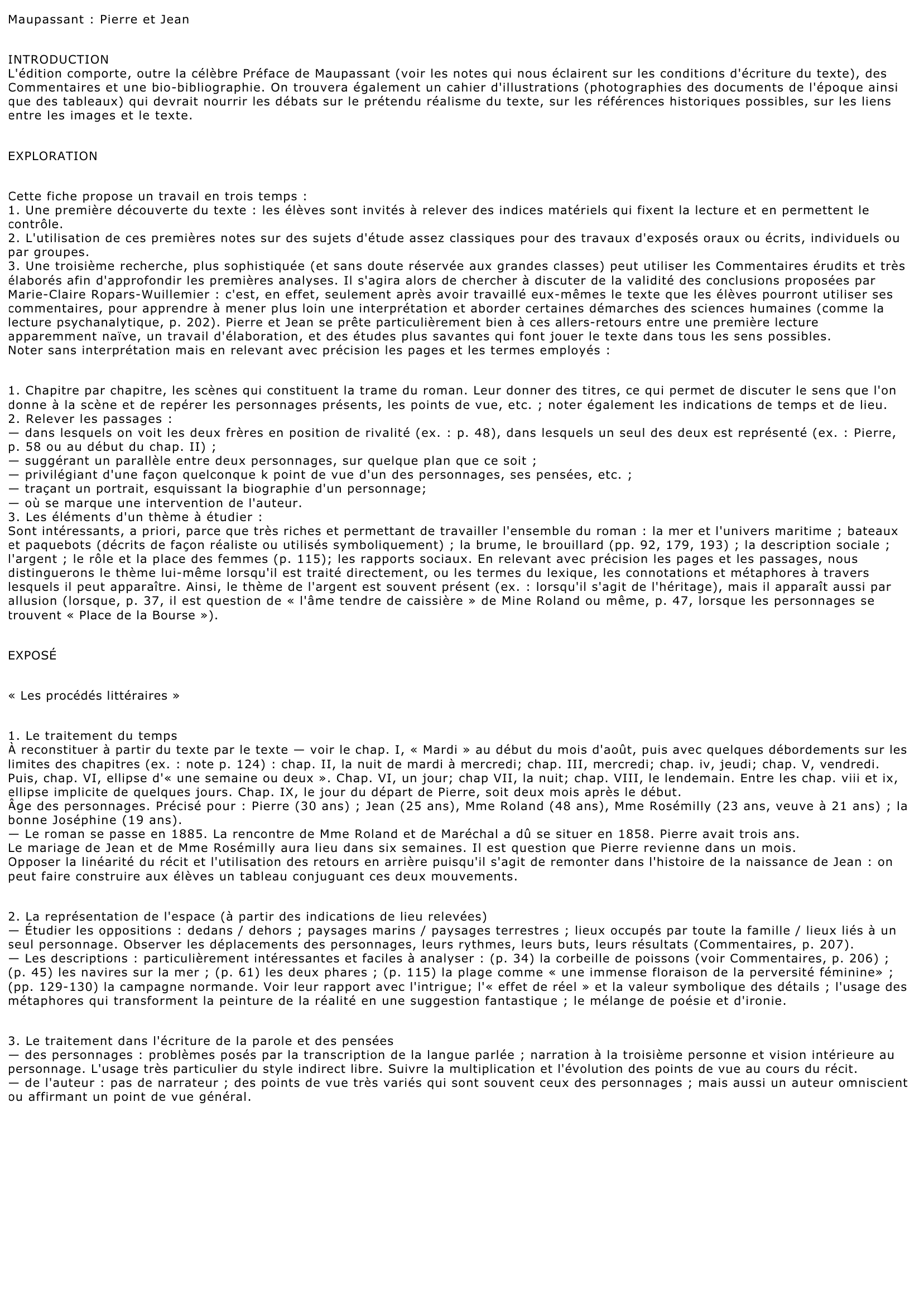 Prévisualisation du document Pierre et Jean, Maupassant (résumé & analyse)