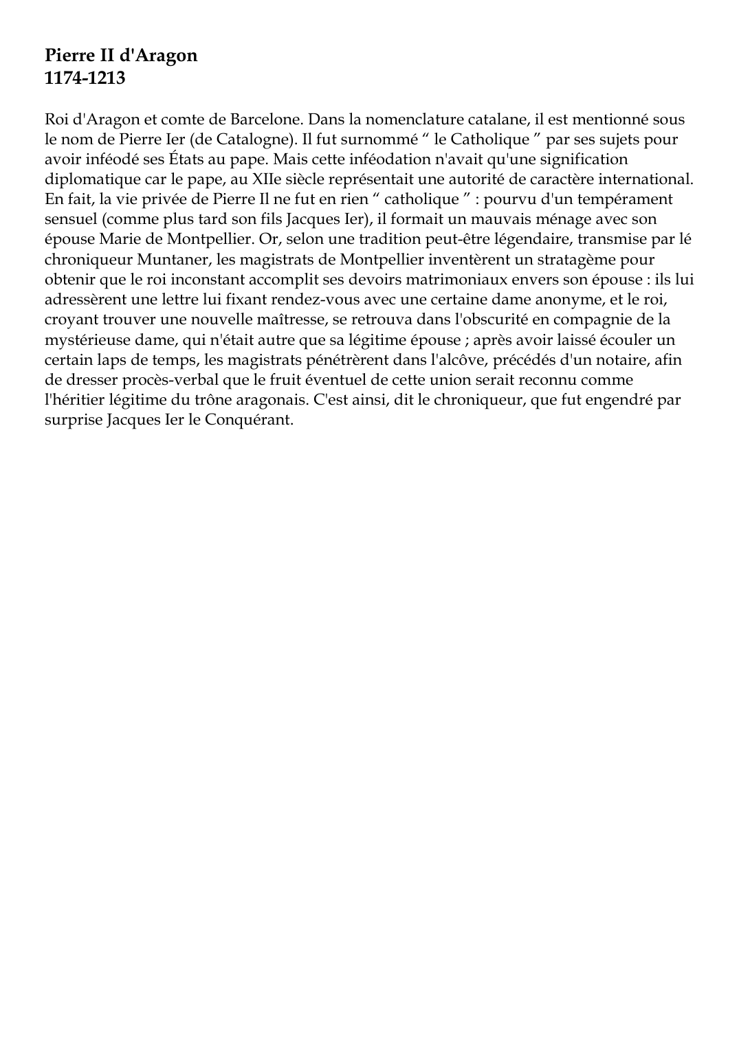 Prévisualisation du document Pierre II d'Aragon1174-1213Roi d'Aragon et comte de Barcelone.