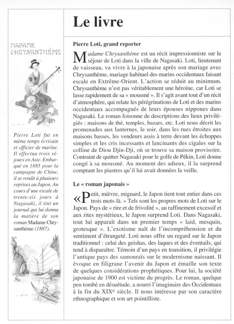 Prévisualisation du document Pierre LOTI : Madame Chrysanthème